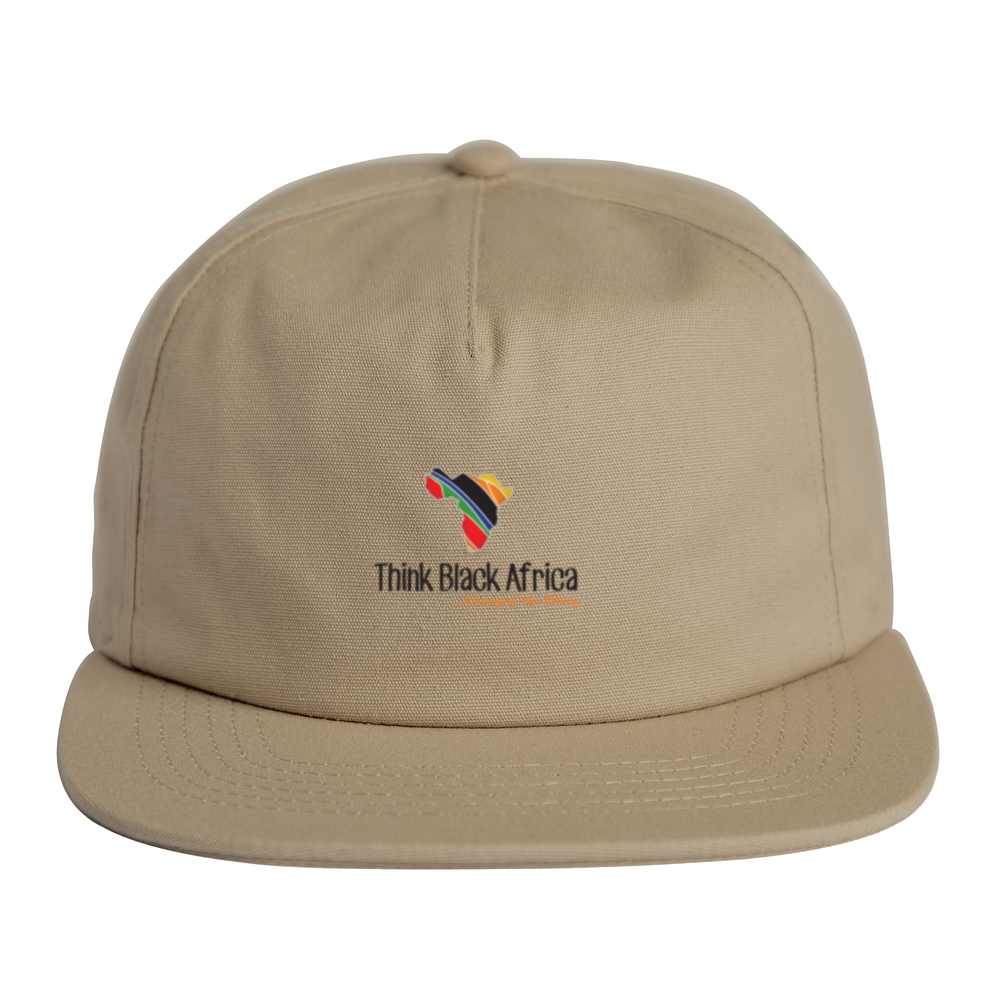 ThinkBlackAfrica - Organic Cotton Unstructured Flat Peak Cap