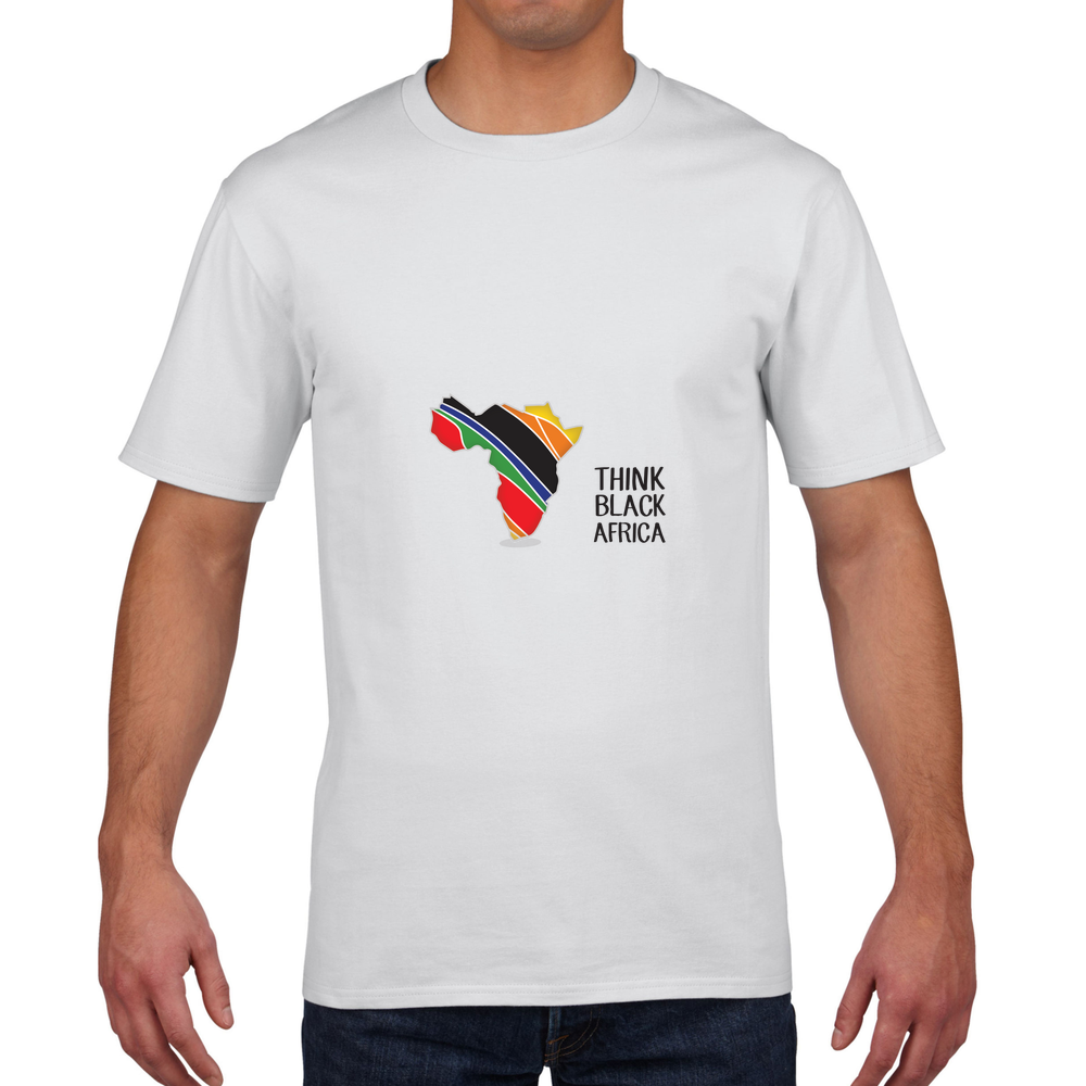 ThinkBlackAfrica - Short Sleeved T-Shirt - White